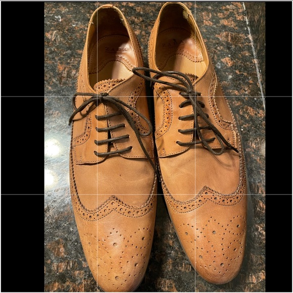 Zara Brogues Shoes. Tan color. Sz 44 - Picture 16 of 16